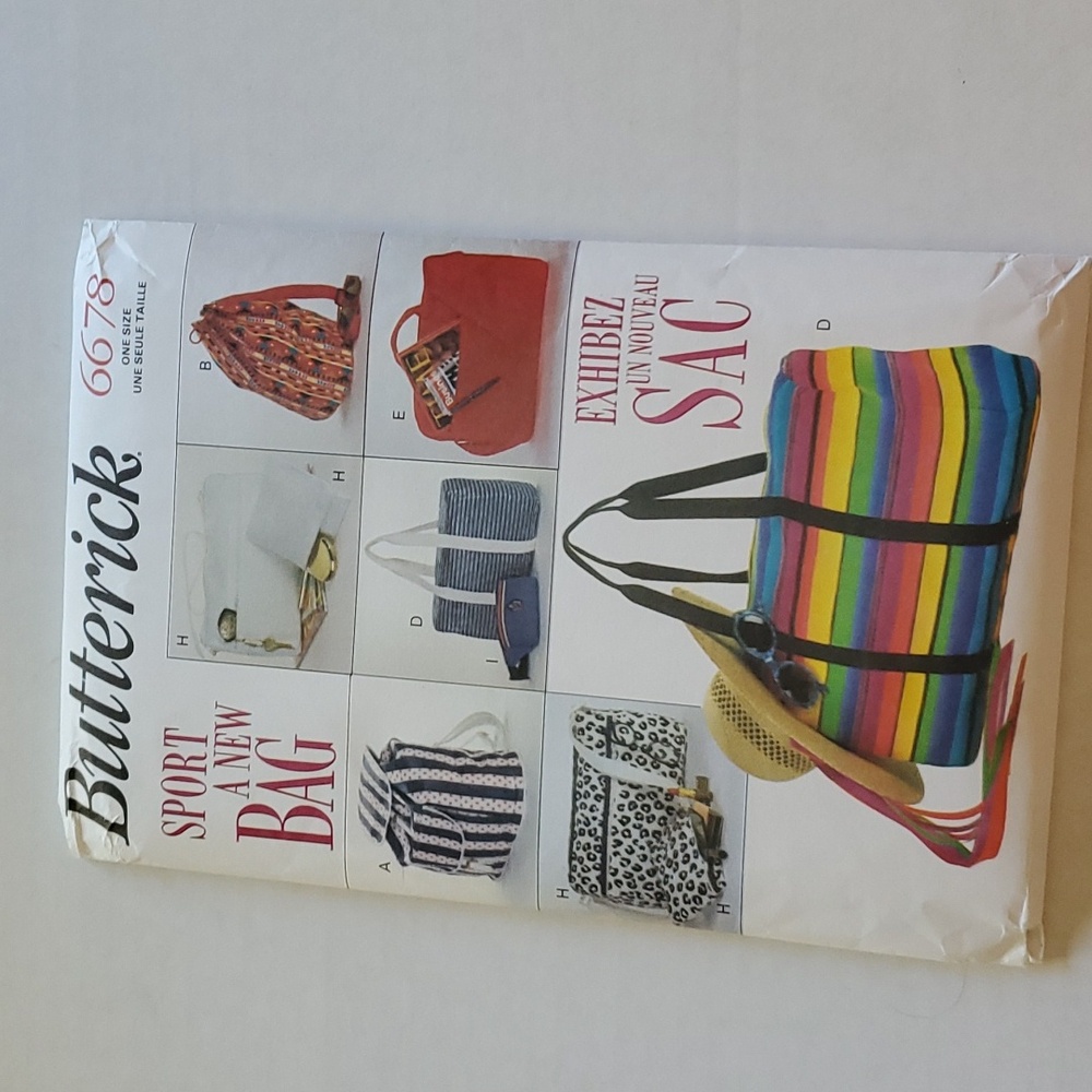 Vintage - Butterick Pattern-  Sport a New Bag #6678